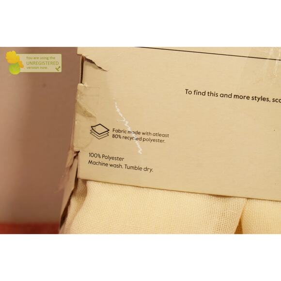 Threshold 54x63" Light Filtering Sheer Rod Pocket Curtain Panel Ivory (Marks)* - Picture 6 of 7